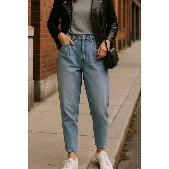 Pilcro and the Letterpress Anthropologie Pleated Wide leg Jeans Size 29 Hi Waist - Picture 1 of 14